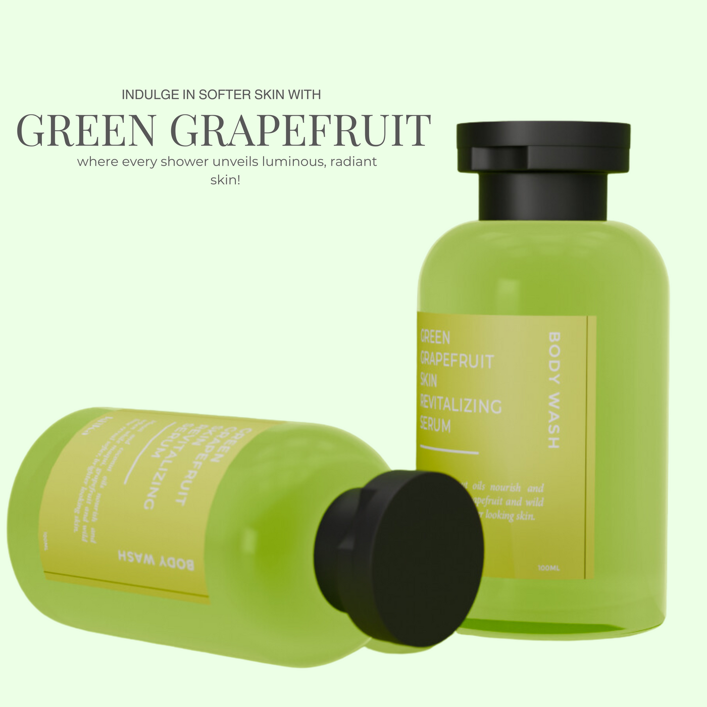 Green grapefruit body wash